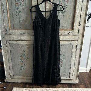 Nannette Black Lace V-Neck Maxi Dress